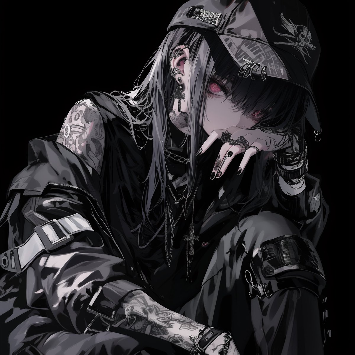 ♪フリーイラスト 「BLACK」