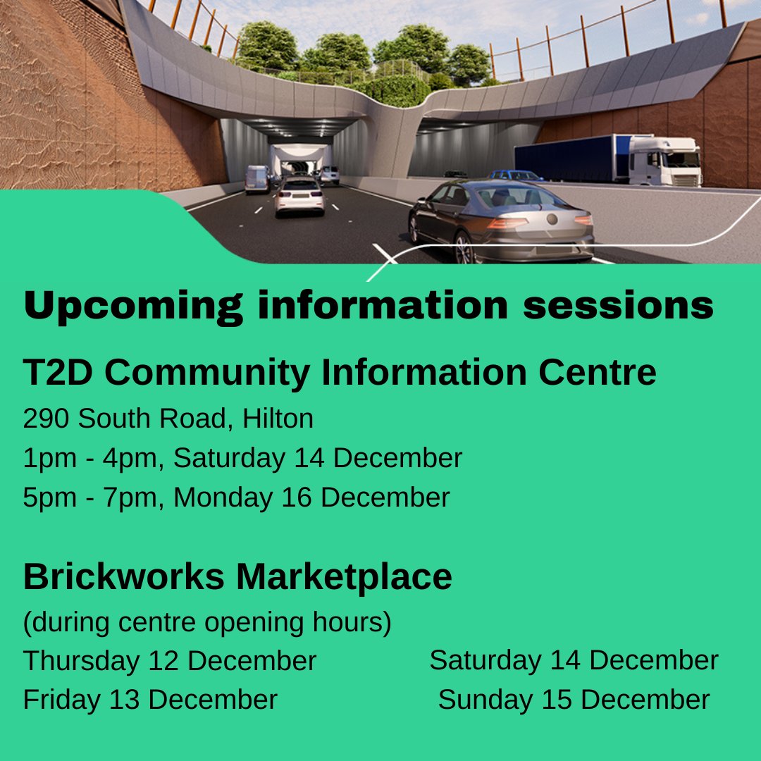 The T2D Alliance team will be visiting locations during December to share project information and answer questions. Any queries can be directed to the T2D Alliance bit.ly/3KP2MoR