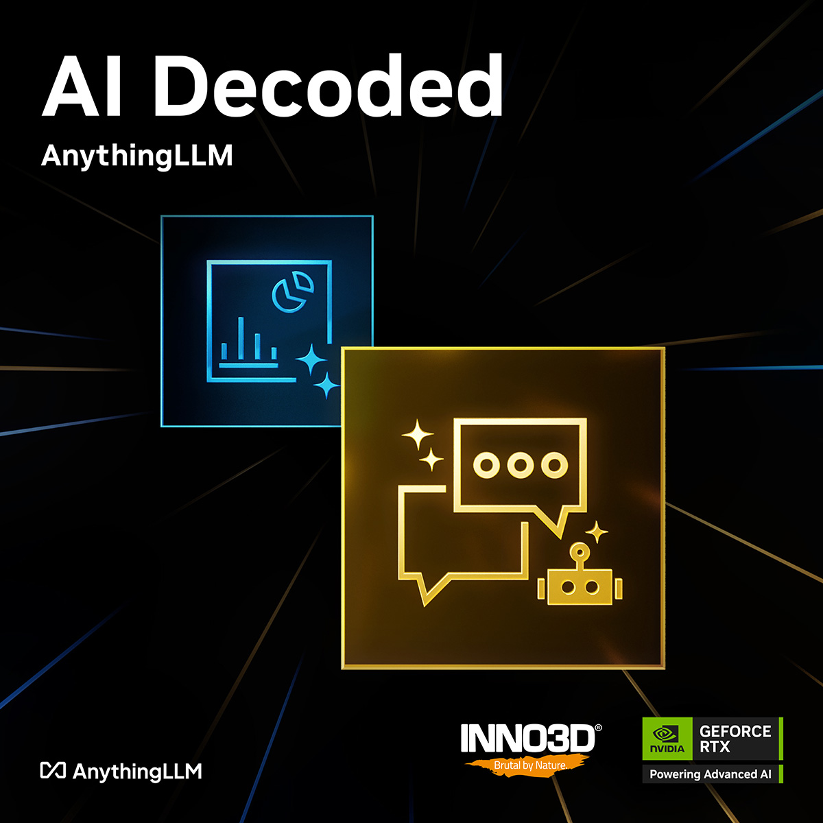 Inno3D's tweet photo. Be intelligent with INNO3D! 📋 Meet Agentic AI: Your ultimate taskmaster.
Agentic AI is powered by your @NVIDIA_AI_PC with apps like @AnythingLLM. 🔐
💻 Check out this #AIDecoded blog: https://t.co/svgR8tWwnA
#NVIDIA #brutalbynature #inno3d #ada #geforce #rtx #GPU #AI https://t.co/egylcX0RWf