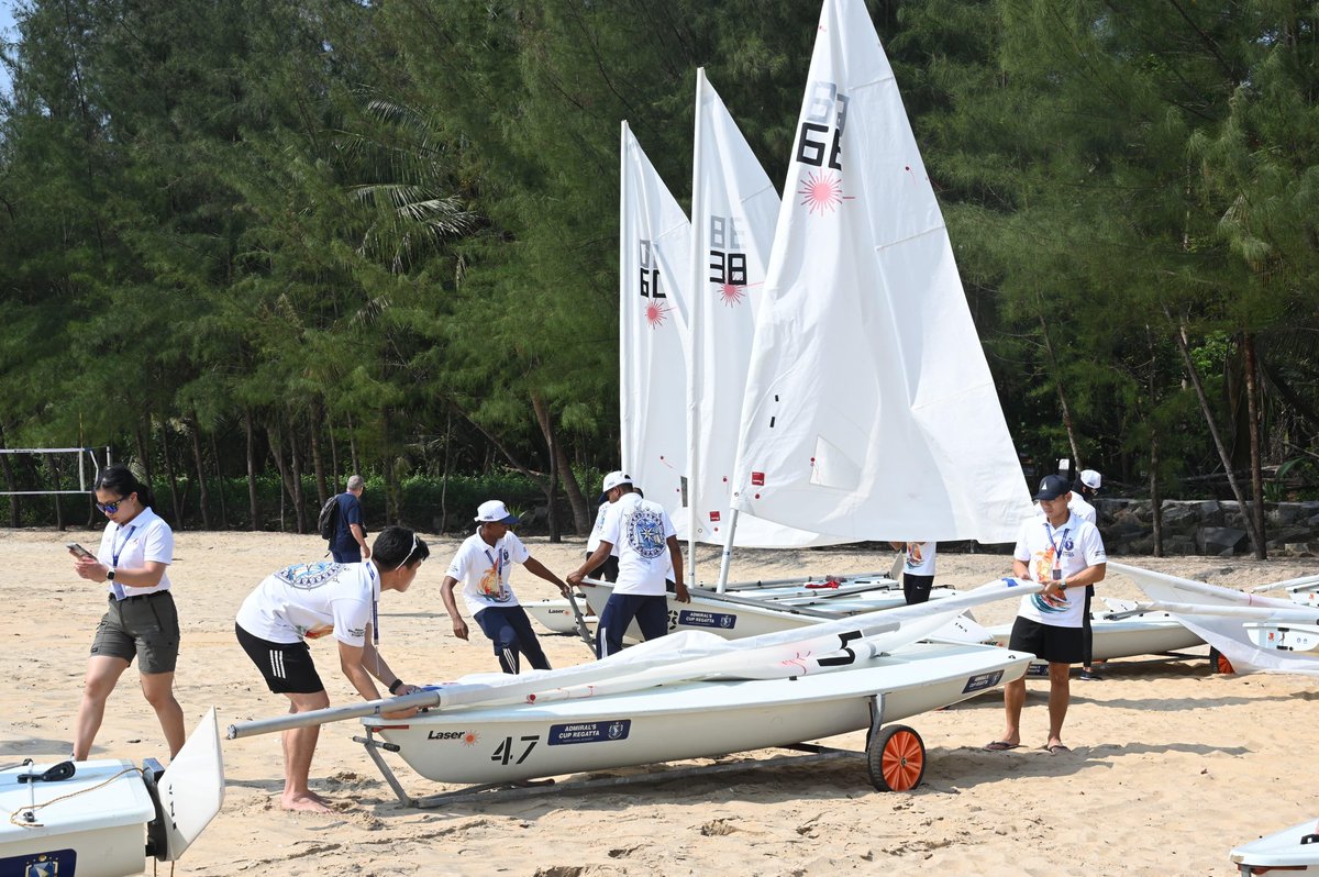 IN_NavalAcademy's tweet photo. 13th ADMIRAL'S CUP SAILING REGATTA
Day 0️⃣1️⃣
The competition gets underway at #INA, inaugurated by VAdm CR Praveen Nair #ComdtINA.
25 Teams from across the globe🌏 compete in the mega-event,
coming together to showcase their sailing prowess & forging stronger bonds of friendship.
A true test of both skill and strategic acumen, the Regatta promises a thrilling display of maritime mastery.
The event also witnessed Tanzania 🇹🇿 Independence Day celebrations.
For an exciting test of skill & strategy, Stay Tuned!!