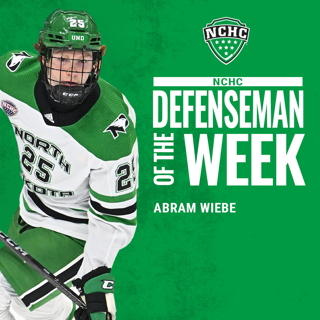 Following a four-point weekend, sophomore defenseman Abram Wiebe has been named <a href="/TheNCHC/">The NCHC</a> Defenseman of the Week! 

RELEASE: fightinghawks.com/news/2024/12/9…

#UNDproud | #LGH