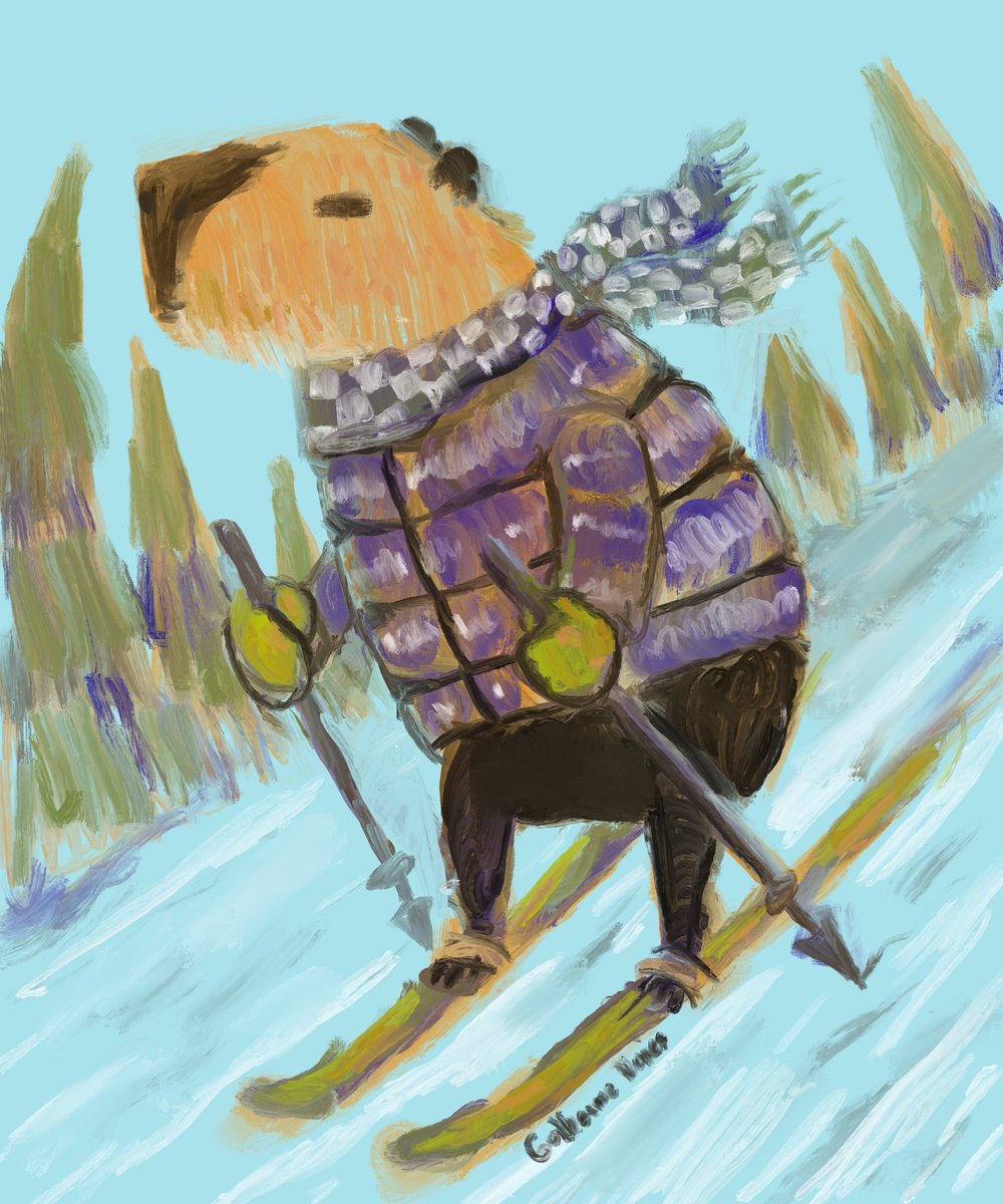 guilhernunes_'s tweet photo. capybara skiing https://t.co/8h3M2JHFbK