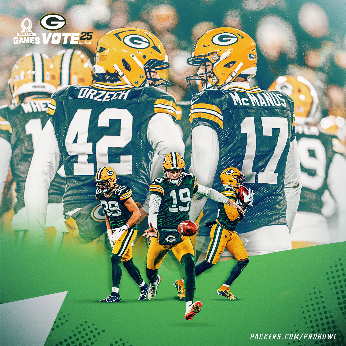 Green Bay Packers (@packers) on Twitter photo It's time to #ProBowlVote!  
Each RT is a vote for our special teams!
#DanielWhelan
#BrandonMcManus
#MattOrzech
#ZayneAnderson
#KeiseanNixon It's time to #ProBowlVote!  
Each RT is a vote for our special teams!
#DanielWhelan
#BrandonMcManus
#MattOrzech
#ZayneAnderson
#KeiseanNixon