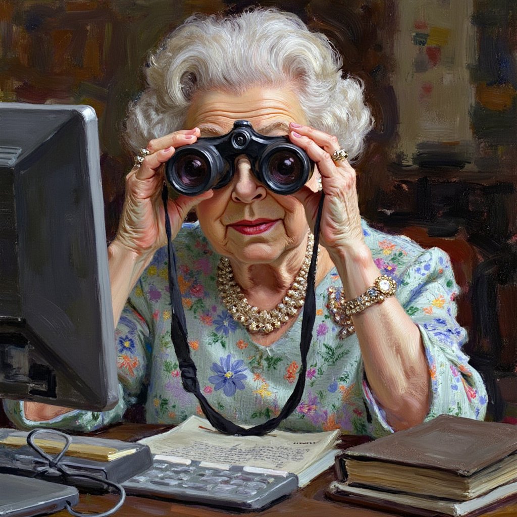 You may not know this, but I love Queen Elizabeth. One of her favorite routines is using her binoculars to try to see unseen.

Hello, Queen! 👋 There will be signs.. 🫢