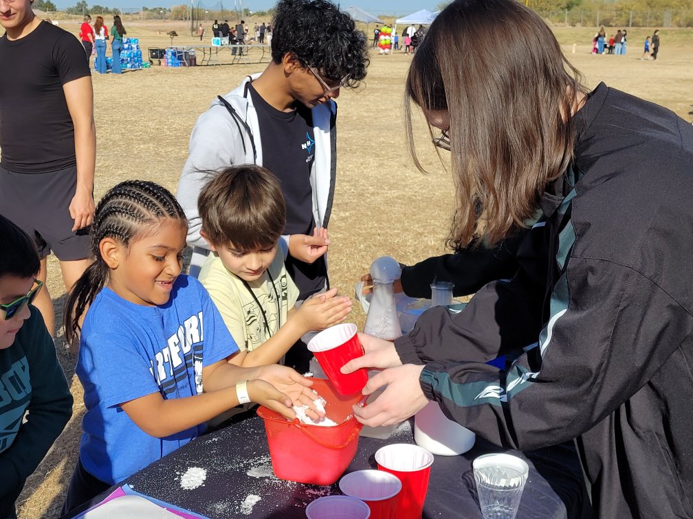 What a happy and fun day at the Basha High HUGS event with Hartford elementary!