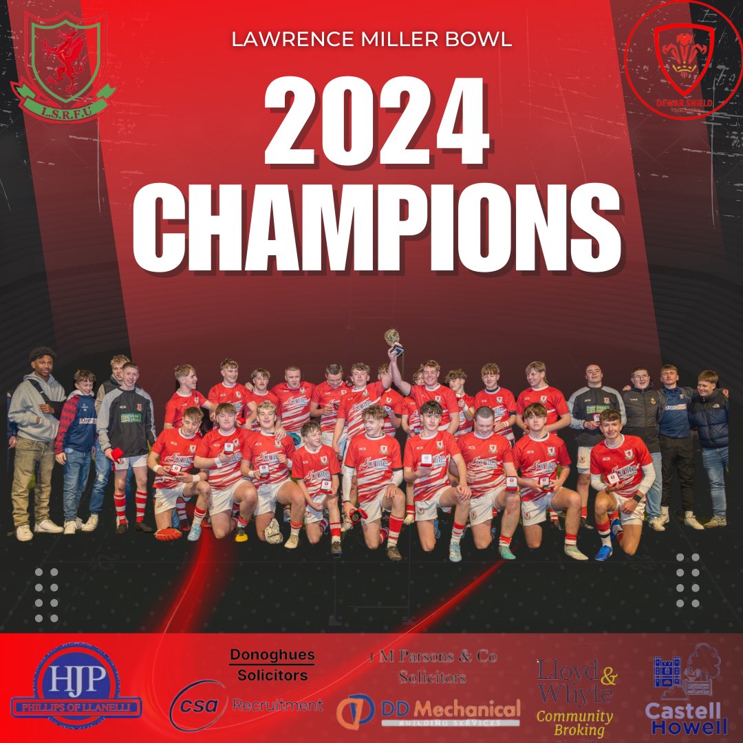 2024 Dewar Bowl champions - thanks to all who’ve supported!

Proud of everyone involved throughout the season. 

Well done / da iawn 🔴🔴🔴