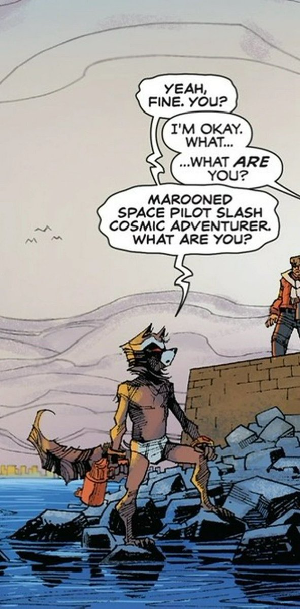 hereforrocket's tweet image. my Marvel Rivals skins wishlist 🧵

Rocket Raccoon 

&amp;gt;Kraven Escape outfit (Grounded, 2017)