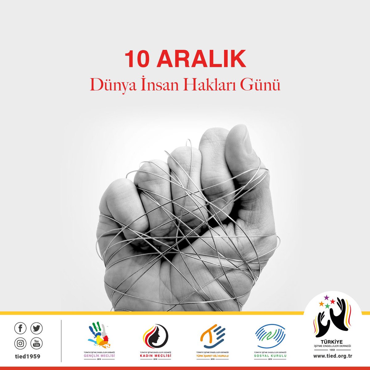tied1959's tweet photo. 10 Aralık Dünya İnsan Hakları günü kutlu olsun. #tied1959 #tiedgenclikmeclisi #tiedkadinmeclisi #tiedtürkisaretdilikurulu #tiedsosyalkurulu https://t.co/wwdqY1DtDZ