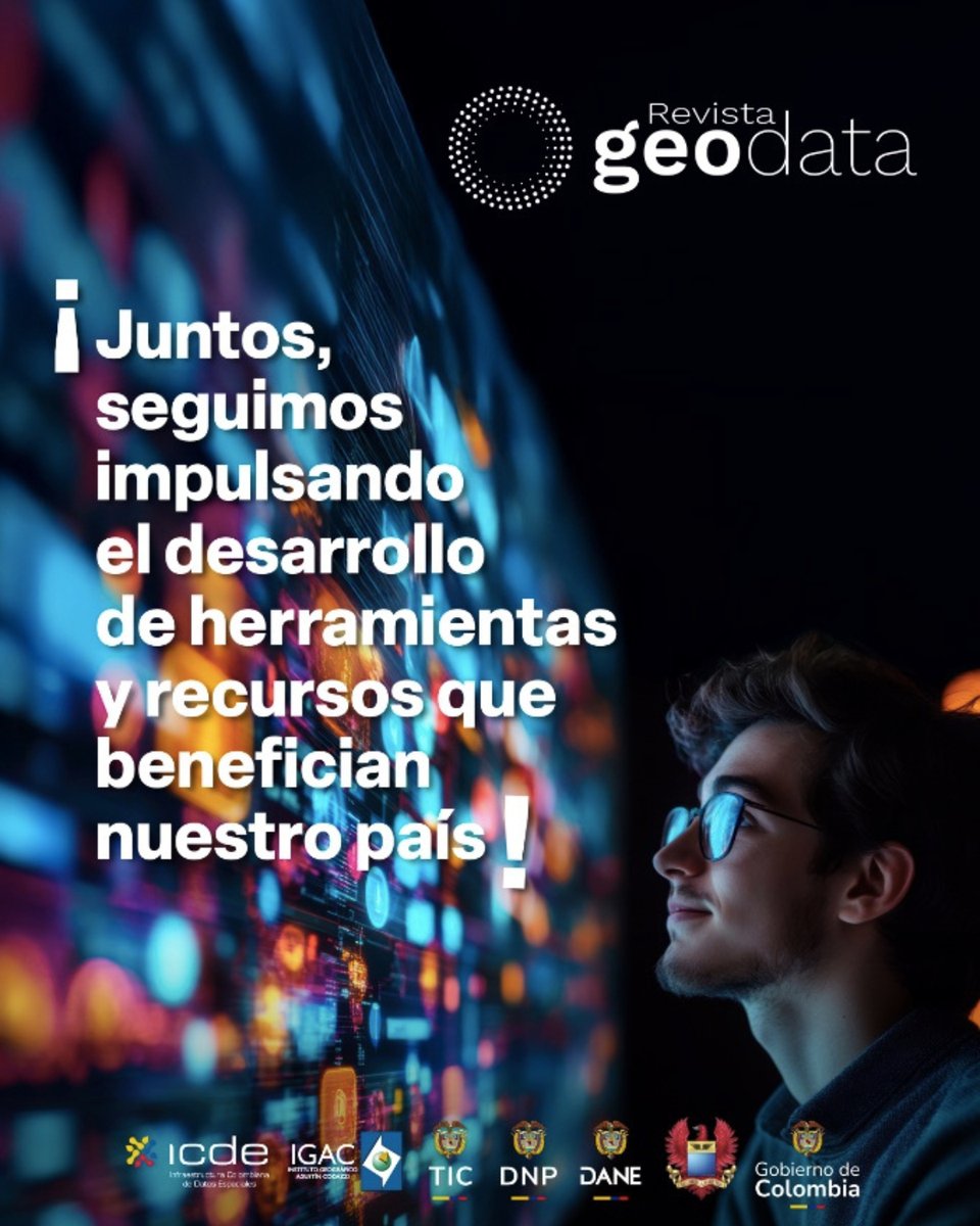 DANE_Colombia's tweet image. #GeoData🌍 Seguimos avanzando hacia el desarrollo con innovación y tecnología que transforman realidades.
¡La cuarta edición de Revista Geodata está cada vez más cerca! 📊📡