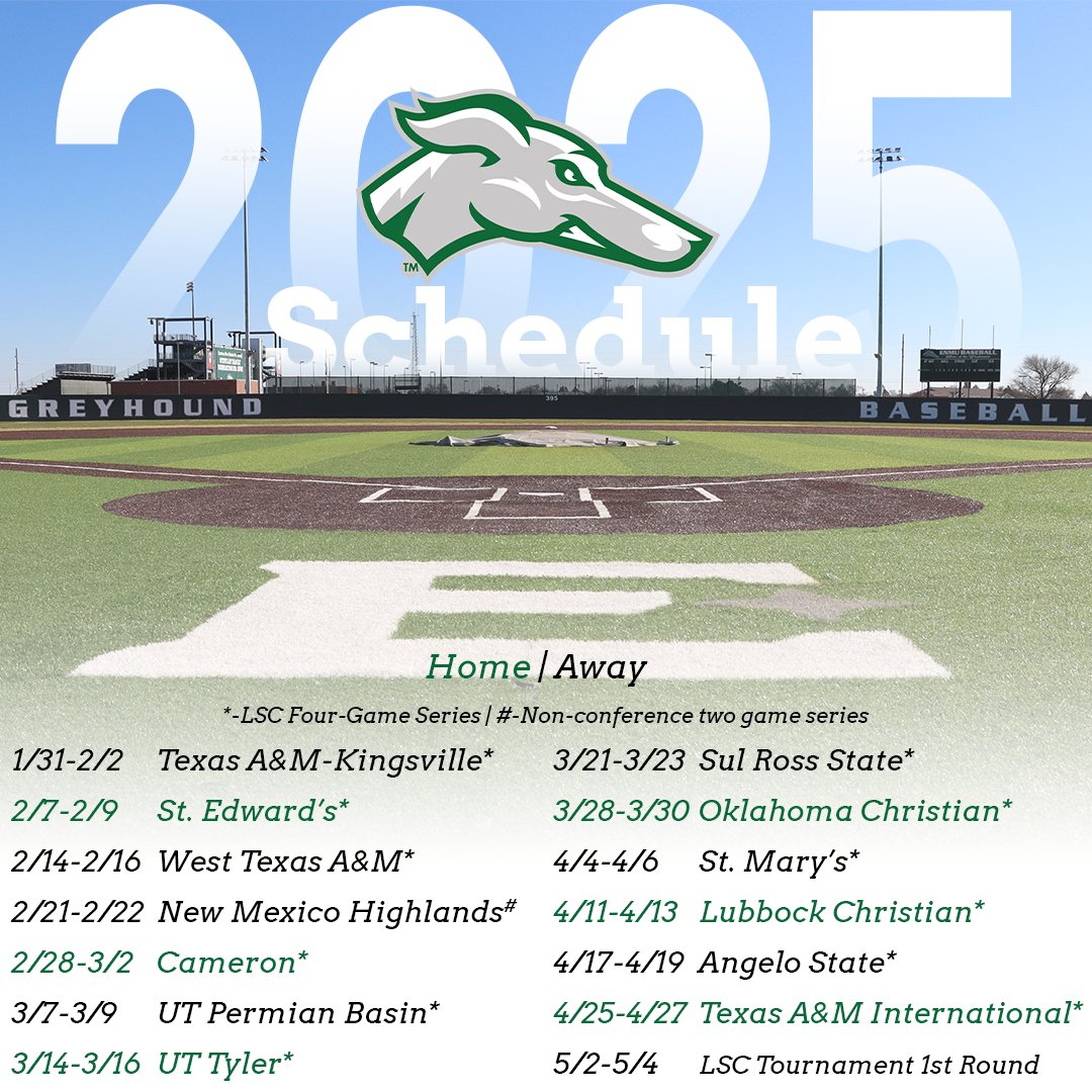 ENMUBaseball's tweet photo. Opening day is just around the corner! The Greyhounds prepare for a 50-game schedule in 2025, including 24 games on home turf.

RELEASE: https://t.co/a2r7a41Gfr

#ENMU #ALLIN https://t.co/WX8vbccU92