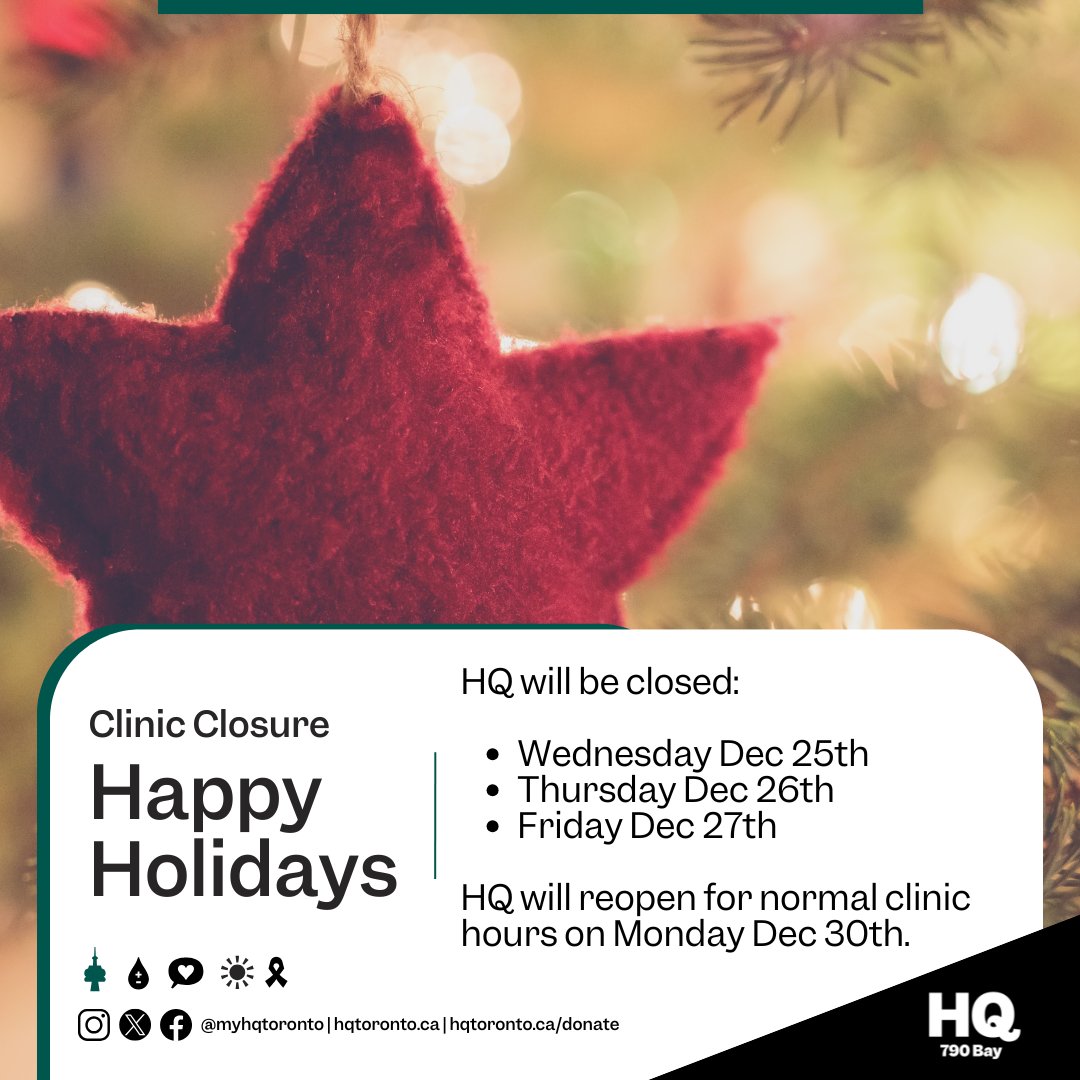 🎄Holiday Hours Update 🎄

Just a heads-up, HQ will be closed for the holidays on:
📅 Wednesday, Dec 25th
📅 Thursday, Dec 26th
📅 Friday, Dec 27th

We’ll be back and ready to serve you during normal clinic hours on Monday, Dec 30th!

Wishing you all a wonderful holiday season!