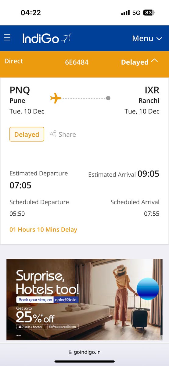 nikhilhrd's tweet photo. @IndiGo6E what is happening the display on the TV Screen does not sync with actual status https://t.co/CHidffXcGP