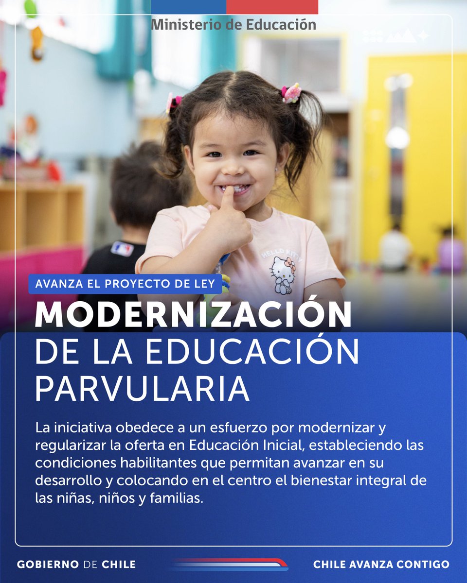 La Comisión de Educación del Senado aprobó en general el proyecto de ley que moderniza la Edu. Parvularia, iniciativa que busca sentar las bases para actualizar y regularizar la oferta educativa de niñas y niños. Ahora el proyecto se abordará en particular en la misma Comisión.