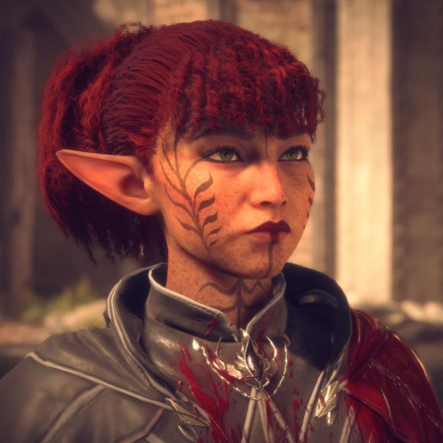 Finally sharing my Rook!! 😍😍 the red bouncy haaaaaair!!! #dragonage #rook #veilguard I can't wait to draw her 😍👀 New years???