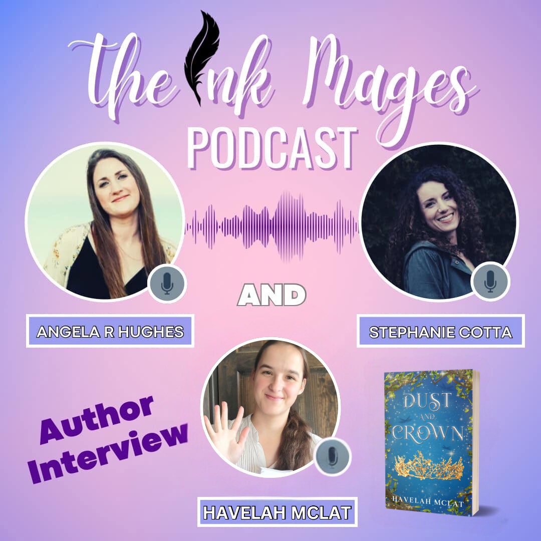 A new episode of The Ink Mages Podcast drops tomorrow! 

We had an amazing time interviewing Havelah McLat, author of Dust &amp; Crown—a YA Fantasy, Anastasia-retelling.

Tune in &amp; subscribe! 

YouTube: youtube.com/@theinkmages?s…

Spotify: open.spotify.com/show/5Hmvlqdtj…