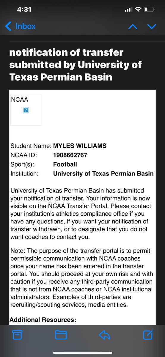 Officially in the Transfer Portal. 2 years of eligibility left! Thank you UTPB for the opportunity!