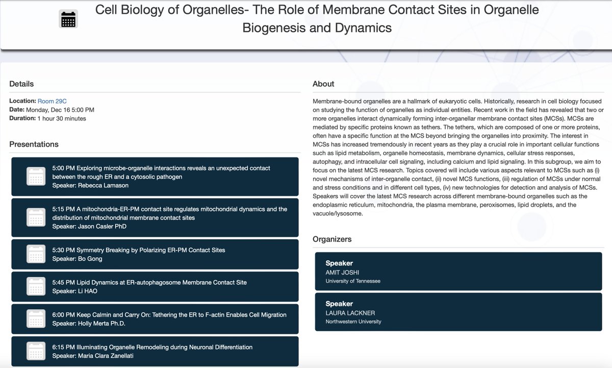 Amit Joshi (@amtya21) on Twitter photo Excited to co-chair a session on Cell Biology of Organelles with @LLLackner <a href="/ASCBiology/">American Society for Cell Biology</a> #CellBio2024 on Monday, 12/16 at 5pm. We have a great line up of speakers.. check it out! 👇 Excited to co-chair a session on Cell Biology of Organelles with @LLLackner <a href="/ASCBiology/">American Society for Cell Biology</a> #CellBio2024 on Monday, 12/16 at 5pm. We have a great line up of speakers.. check it out! 👇