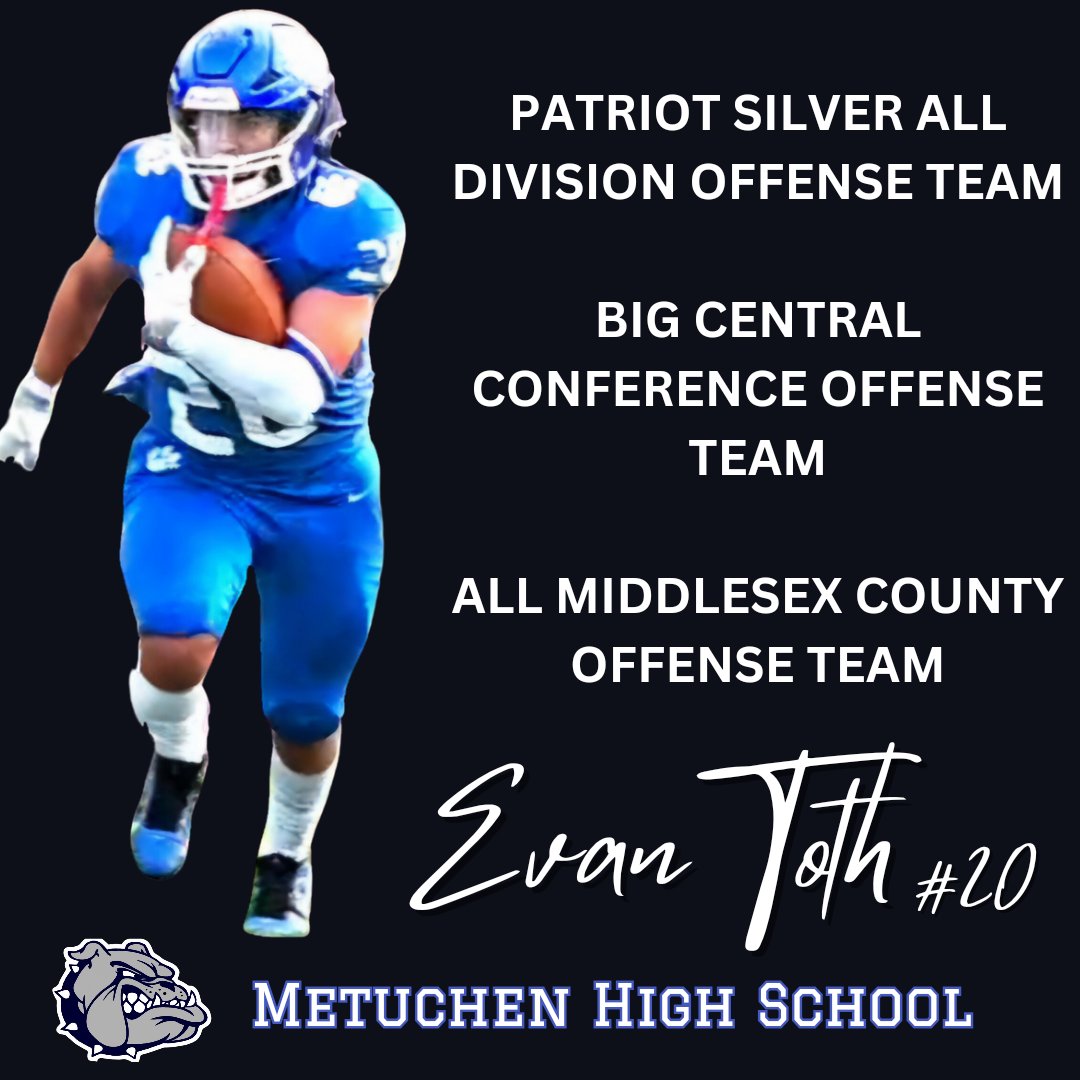 Evan Toth (@evantoth8) on Twitter photo I am excited and honored to have been selected and represent <a href="/metuchenhsfoot1/">metuchenhsfootball</a> for the All Division Team, Big Central Conference Team and All Middlesex County Team for Running Back. #classof2025 #runningback <a href="/bordenfb4ever/">Marcus A. Borden</a> <a href="/bcnjgridiron/">Big Central Gridiron</a> <a href="/GoMVB/">GoMVB Sports - Recruit Content for College Coaches</a> I am excited and honored to have been selected and represent <a href="/metuchenhsfoot1/">metuchenhsfootball</a> for the All Division Team, Big Central Conference Team and All Middlesex County Team for Running Back. #classof2025 #runningback <a href="/bordenfb4ever/">Marcus A. Borden</a> <a href="/bcnjgridiron/">Big Central Gridiron</a> <a href="/GoMVB/">GoMVB Sports - Recruit Content for College Coaches</a>