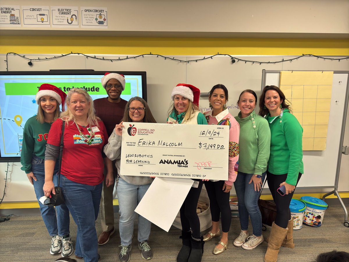 What a great start to my week. We got the the official notice that our STEAM robotics grant was fully funded. Can’t wait to get and try out our <a href="/LEGO_Education/">LEGO Education</a> Prime robots for all CISD elementary students. Thank you,<a href="/coppellisdef/">Coppell ISD Education Foundation</a> !!
<a href="/CRECoyotes/">Canyon Ranch Elementary</a>