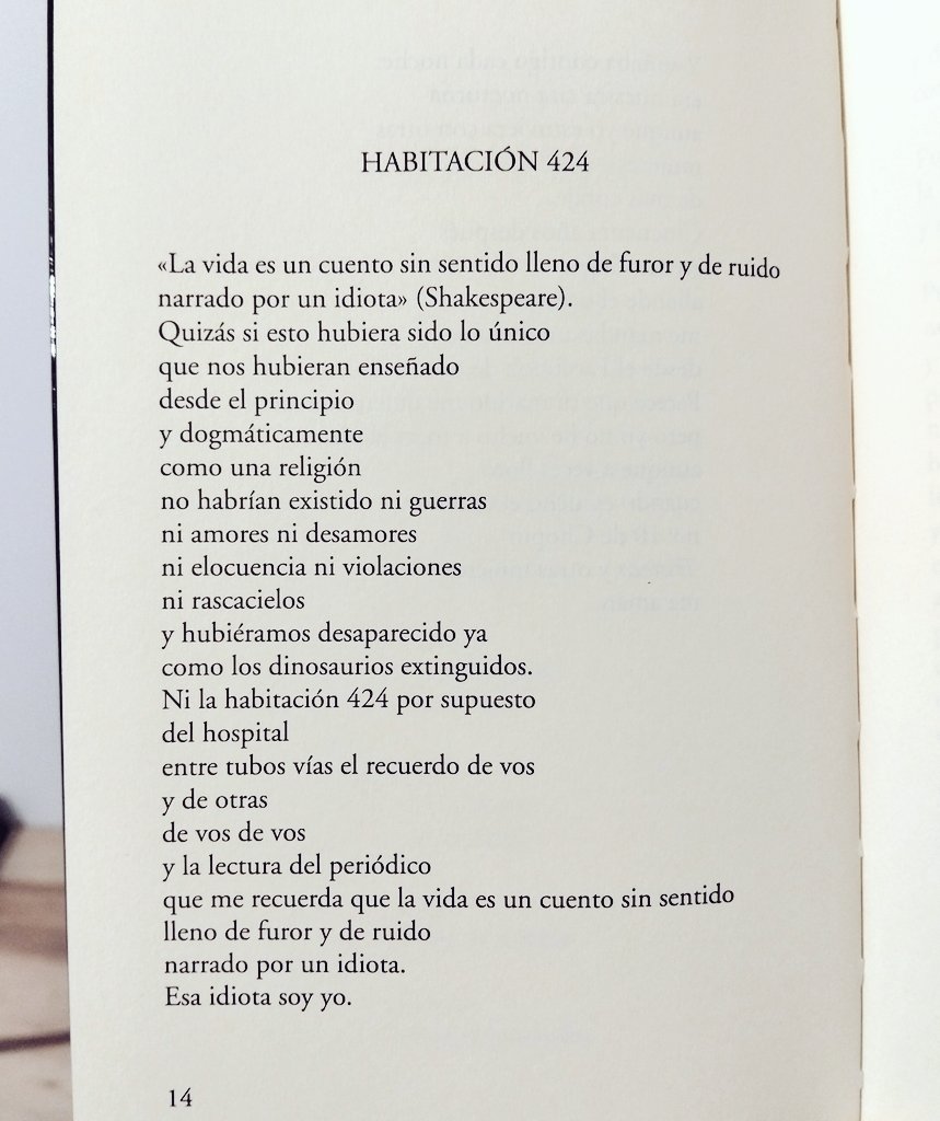 La sinceridad se llama Cristina Peri Rossi.