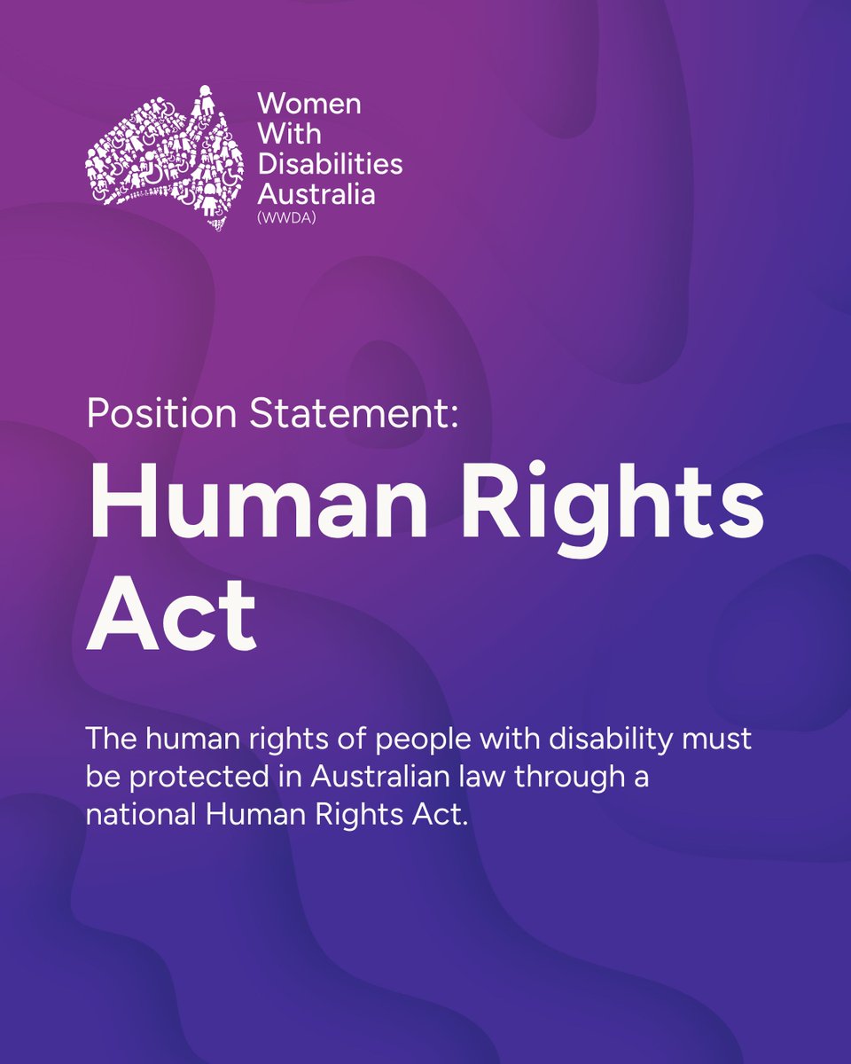Today is Human Rights Day. Let's reaffirm the rights of all people with disabilities to live free from violence and discrimination. That's why we advocate for a national Human Rights Act.

Find out more: buff.ly/4eJykJe 

#16DaysOfActivism #HumanRightsDay