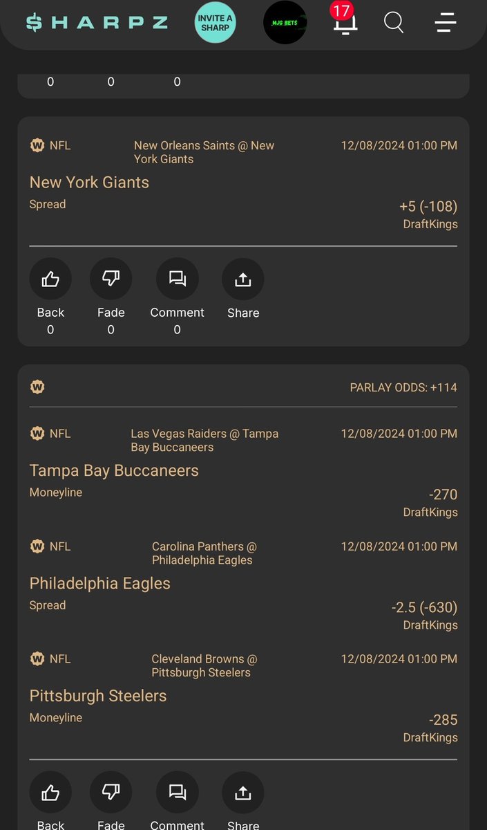 MJGBets's tweet photo. NFL Week 14 Recap:
🏈Eagles -13.5❌️
🏈Raiders +7❌️
🏈Vikings -6✅️
🏈Steelers -6.5✅️
🏈Dolphins -6🅿️
🏈Giants +5.5✅️
🏈Titans -3❌️
🏈Seahawks +3✅️
🏈Rams +3.5✅️
🏈Bears +3.5❌️
Record = 5-4-1
#Sharpz #NFLPicks #NFL #GamblingX #GamblingTwitter https://t.co/WsuGdFVset