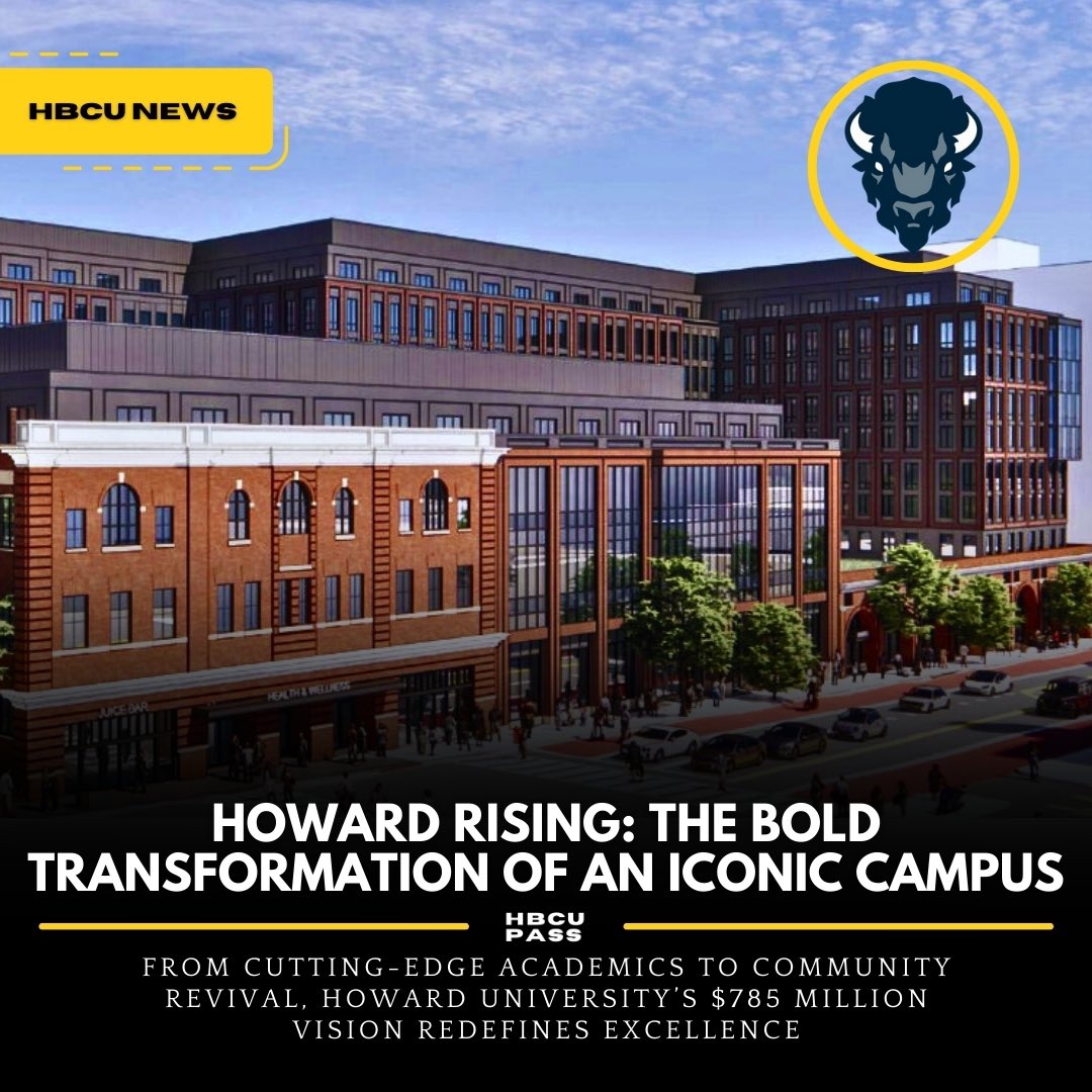 HbcuPass's tweet image. Howard University is investing $785M in a bold campus transformation! New academic hubs, 1,500+ housing units, &amp;amp; a state-of-the-art hospital are just the start. 

#HowardRising #HBCUExcellence #CampusTransformation