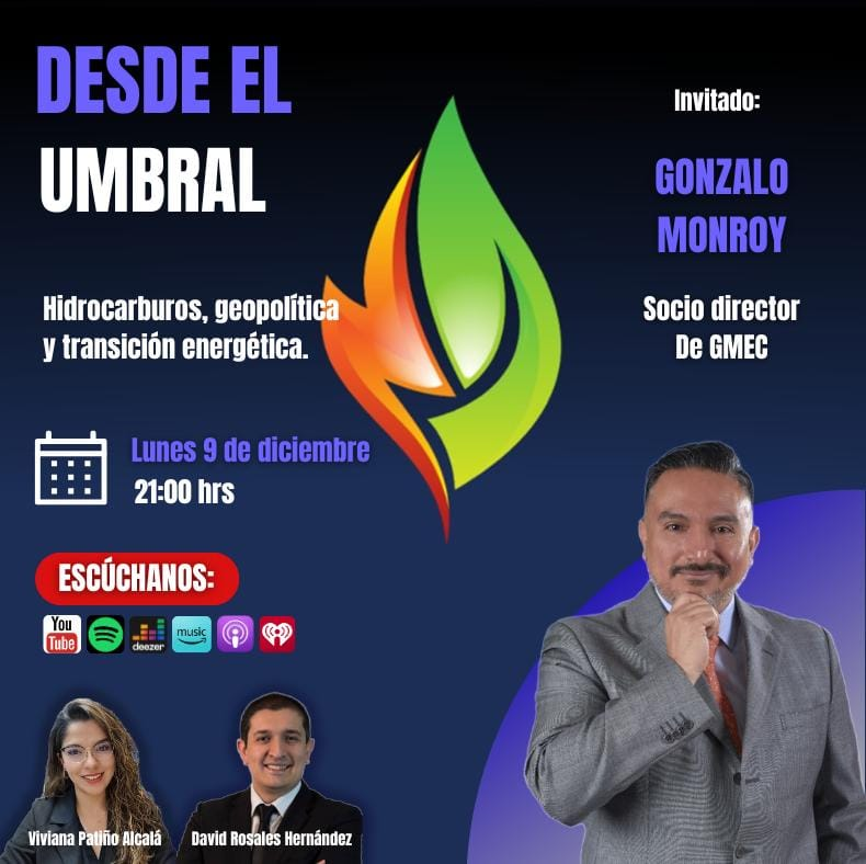 Este 9 de diciembre a las 21 horas tenemos nuevo episodio para cerrar 2024 con broche de oro.

Un privilegio conversar de hidrocarburos, geopolítica y transición energéticacon con un referente en el sector energético mexicano: 

<a href="/GMonroyEnergy/">Gonzalo Monroy</a>

youtu.be/rSvVRUCvPvs

🛢️⚡️🌎🎙️💥