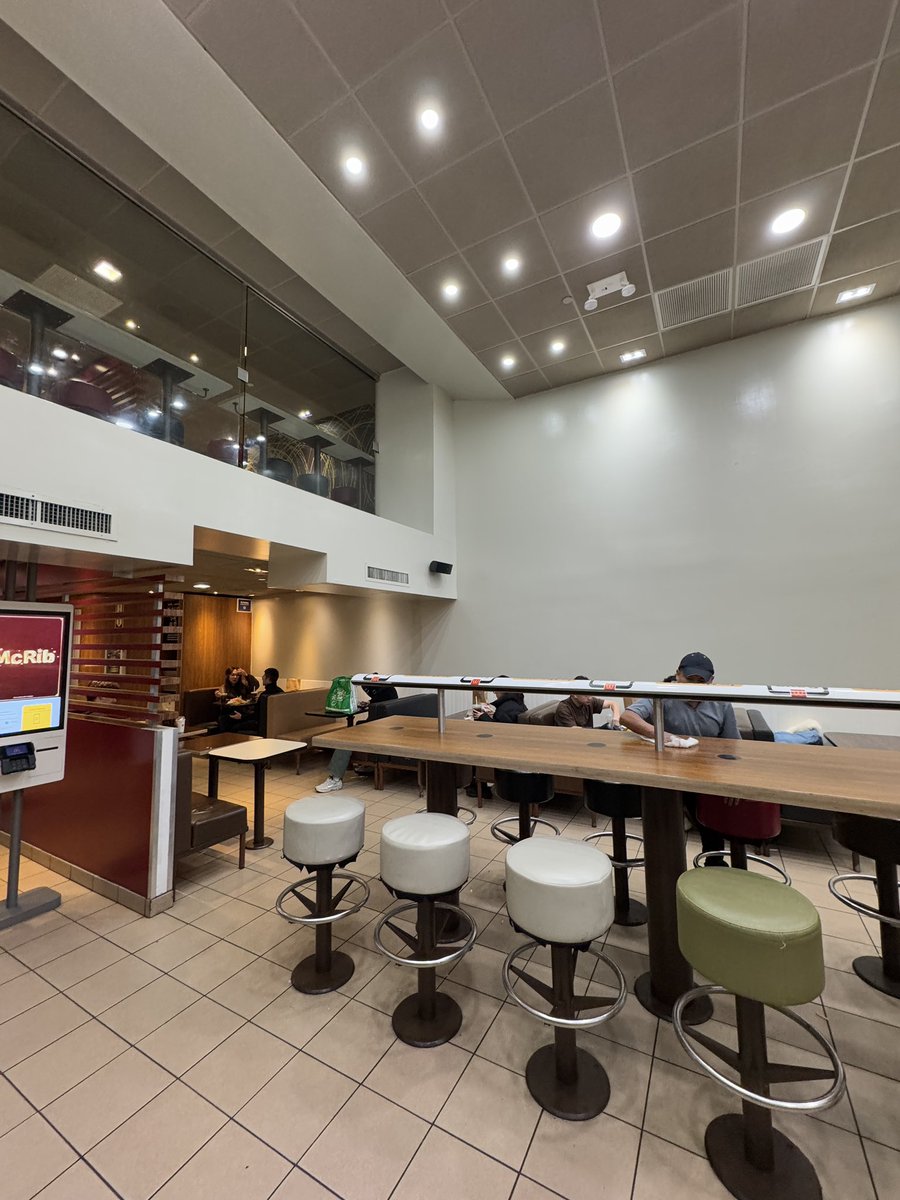 dericksengs's tweet photo. Why does the NYU @McDonalds look and feel like a hospital or prison cafeteria… https://t.co/n6Z6LIZdVb