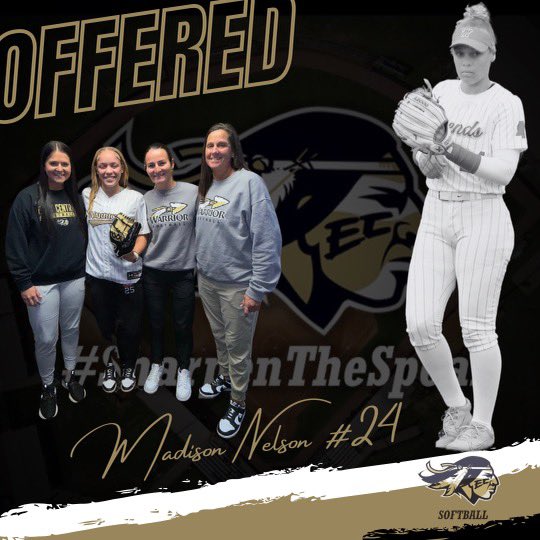 Wow! So blessed to receive my 2nd offer from <a href="/ECCCSoftball/">ECCC Softball</a>! Thank you to Coach White Coach Burns and Coach Fagan, for taking the time to show me around campus! Really enjoyed the visit! #gowarriors 💛🖤!