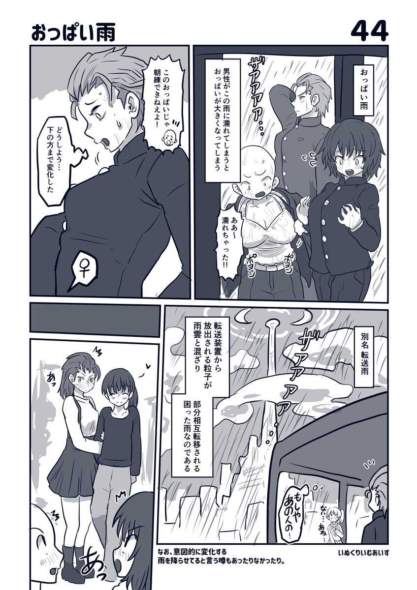 連作シリーズ7 TSタワー関連 おっぱい雨シリーズ 
♂♀交換 