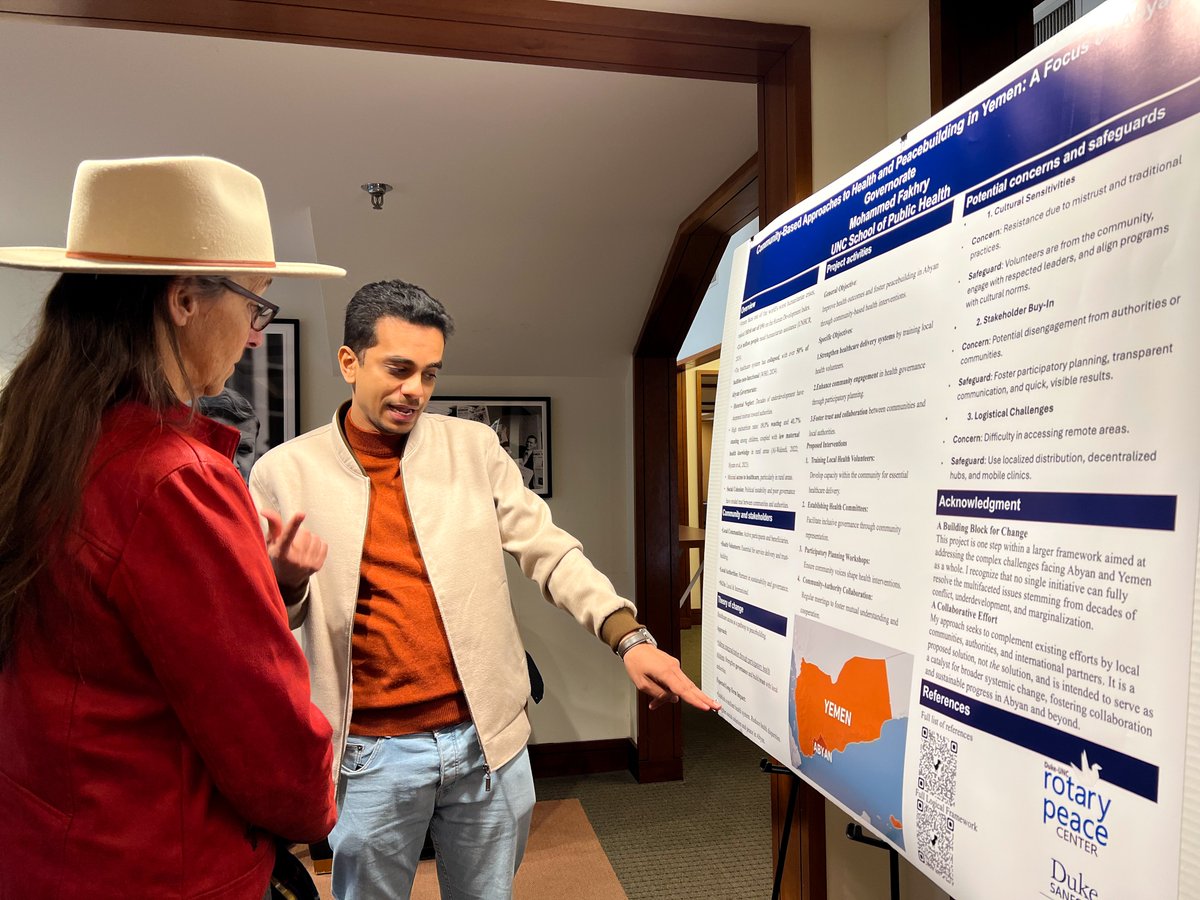 Duke Center for International Development (@dukedcid) on Twitter photo In the Peace Lab component of the Intro to Peace & Conflict Resolution course, taught by <a href="/shelley_x_liu/">Shelley Liu</a>, <a href="/DukeU/">Duke University</a> and <a href="/UNC/">UNC-Chapel Hill</a> grad students draw on their lived experiences, local contexts and professional work to develop peacebuilding innovations.
πdcid.sanford.duke.edu/news/power-conβ¦ In the Peace Lab component of the Intro to Peace & Conflict Resolution course, taught by <a href="/shelley_x_liu/">Shelley Liu</a>, <a href="/DukeU/">Duke University</a> and <a href="/UNC/">UNC-Chapel Hill</a> grad students draw on their lived experiences, local contexts and professional work to develop peacebuilding innovations.
πdcid.sanford.duke.edu/news/power-conβ¦