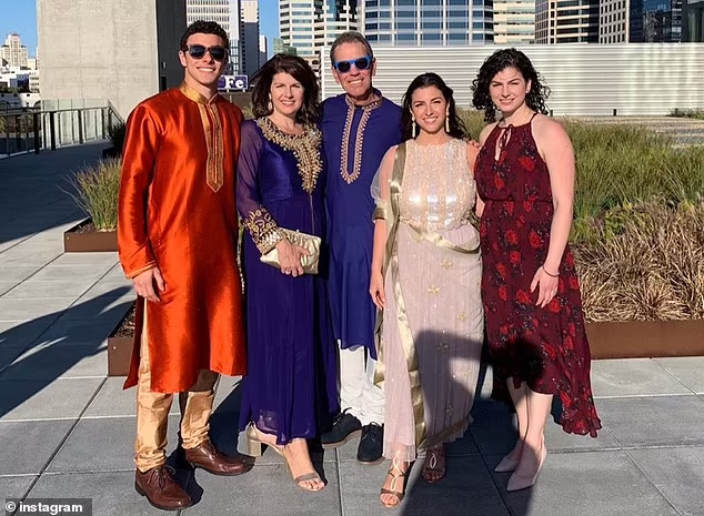 Headline-Luigi Mangione, the suspected killer of the United Health CEO is  pictured with his mom Kathleen and dad Louis (both in purple) and sister  MariaSanta (in burgundy) at a San Diego wedding