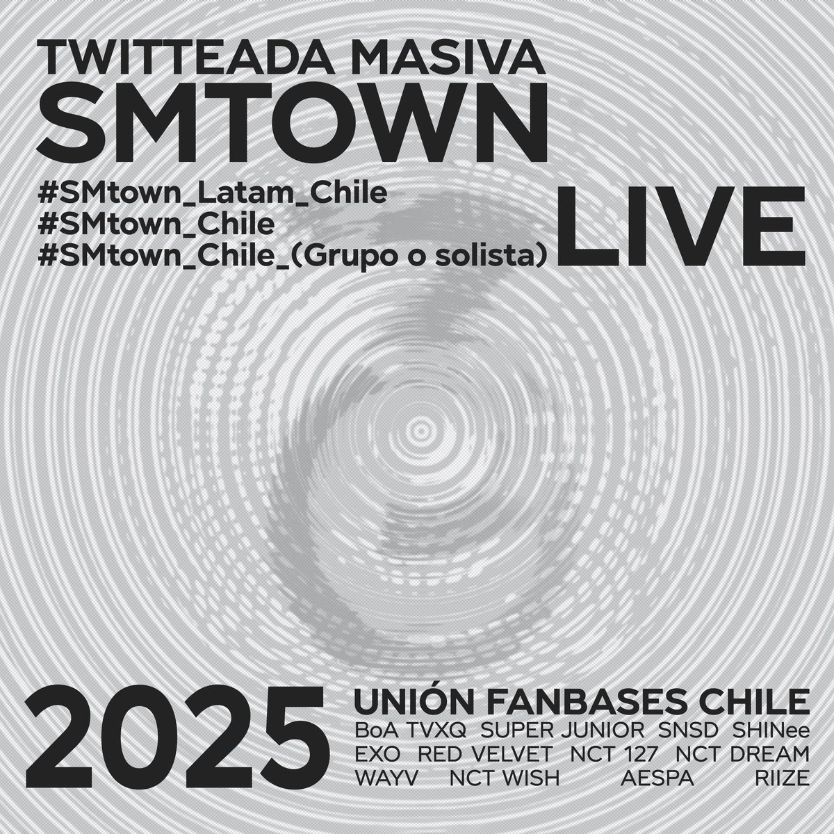 EXOChileOficial's tweet photo. Queremos SMTown en Chile!

Junto a las fanbases de SMTOWN realizaremos una twitteada masiva para demostrar tanto a SM como a las productoras chilenas que Chile desea acoger nuevamente SMTown, uno de los festivales Kpop más importantes del mundo. https://t.co/nrYopHN5xz