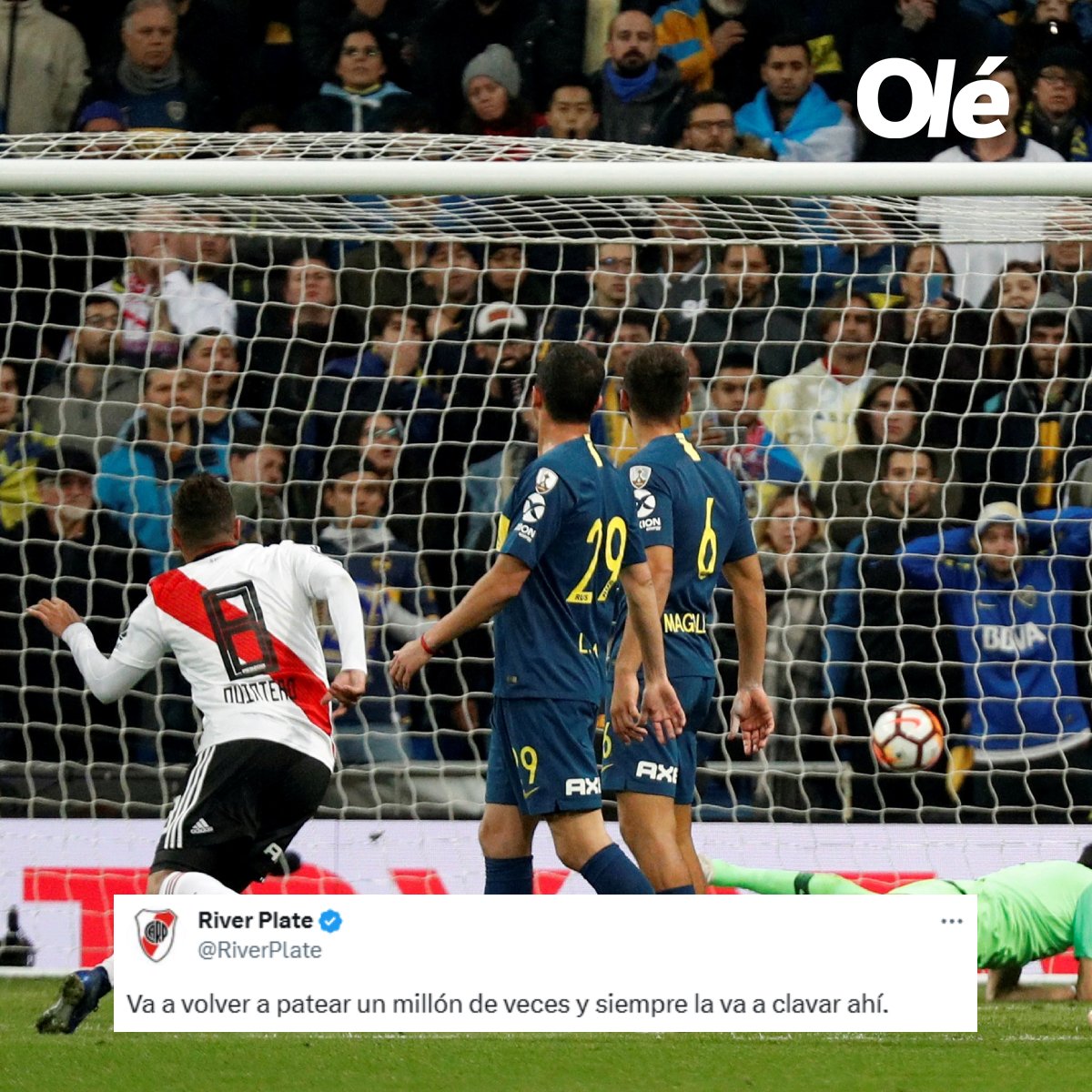 DiarioOle's tweet photo. ⚪️🔴 River recordó el gol de Juanfer Quintero en Madrid con una frase de Riquelme https://t.co/pIcoh59N2p