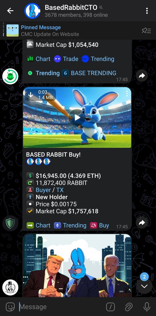 RabbitBaseNew's tweet photo. From 30k to 1.7 milly in hours..
Now under 1 mill..$RABBIT millions cap programmed 🔥 https://t.co/zXz2OFXT63