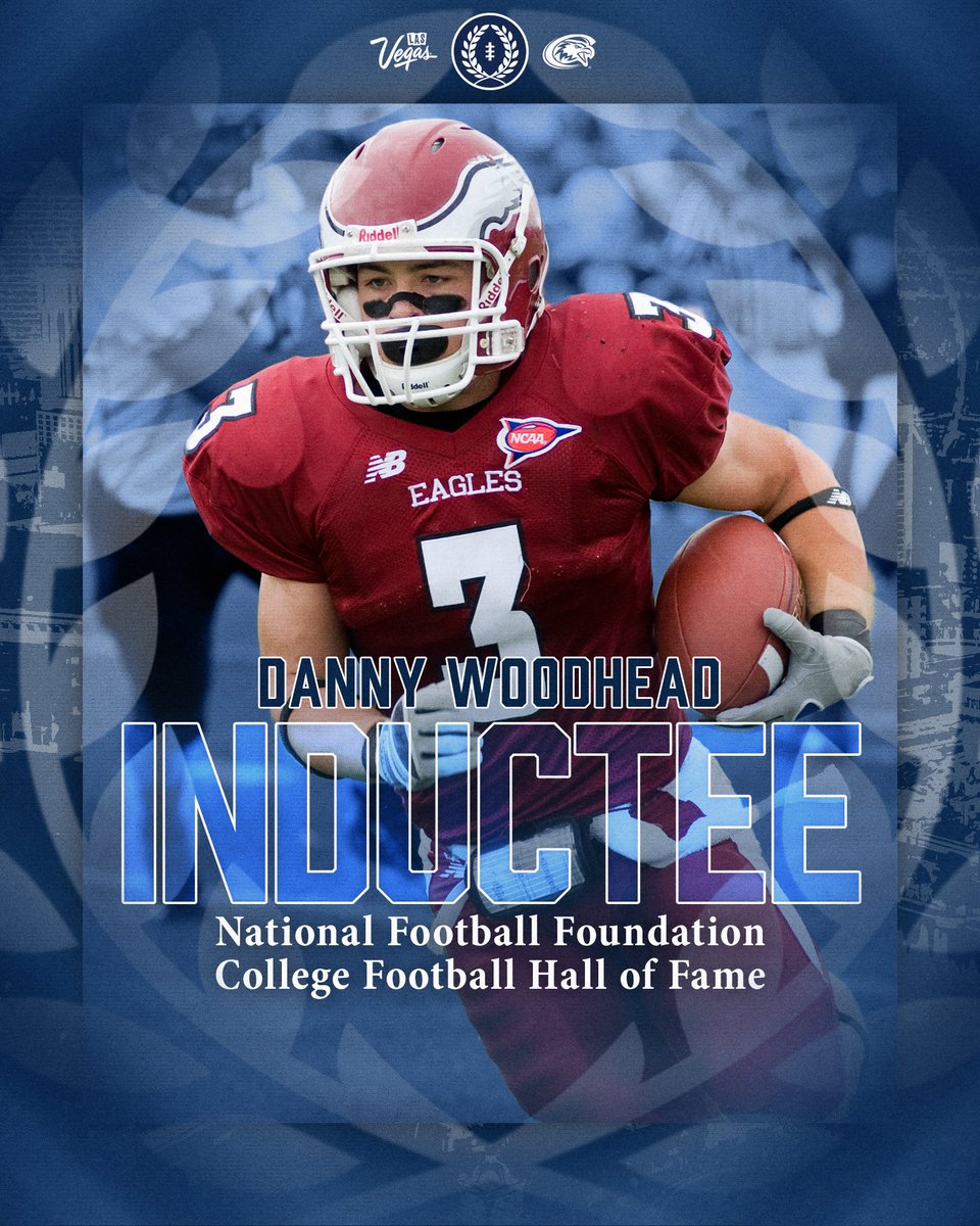 National Football Foundation (@nffnetwork) on Twitter photo Congratulations to college football' all-time leading rusher from <a href="/CSCFootball/">Chadron State Football</a>, <a href="/danny__woodhead/">danny woodhead</a>!
Tune in tomorrow, December 10th, at 6pm PST to see Woodhead get inducted into the College Football Hall of Fame.
Watch here: espn.com/watch/player?iโฆ
#SoarEagles Congratulations to college football' all-time leading rusher from <a href="/CSCFootball/">Chadron State Football</a>, <a href="/danny__woodhead/">danny woodhead</a>!
Tune in tomorrow, December 10th, at 6pm PST to see Woodhead get inducted into the College Football Hall of Fame.
Watch here: espn.com/watch/player?iโฆ
#SoarEagles