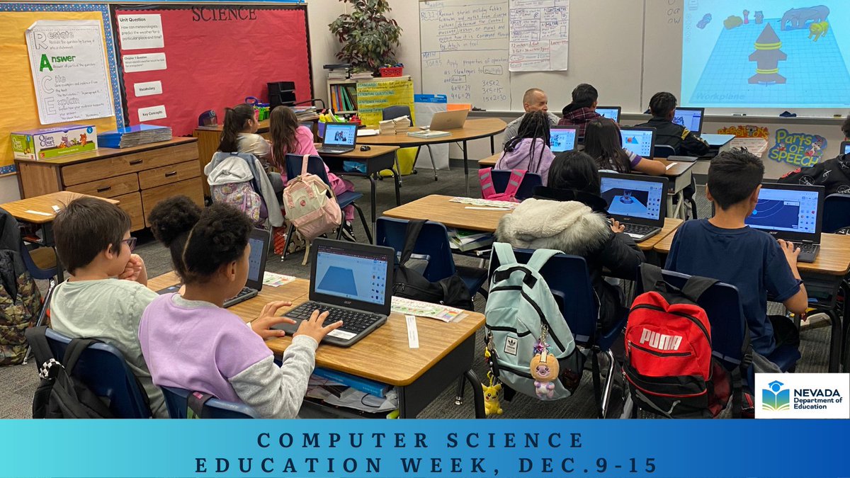 NvstateED's tweet image. 🎉 Happy Computer Science Education Week, Dec. 9-15! 💻✨  

We celebrate the incredible impact of CS education across Nevada! A HUGE thank you to all the dedicated computer science educators who inspire and guide our students. code.org #CSEdWeek