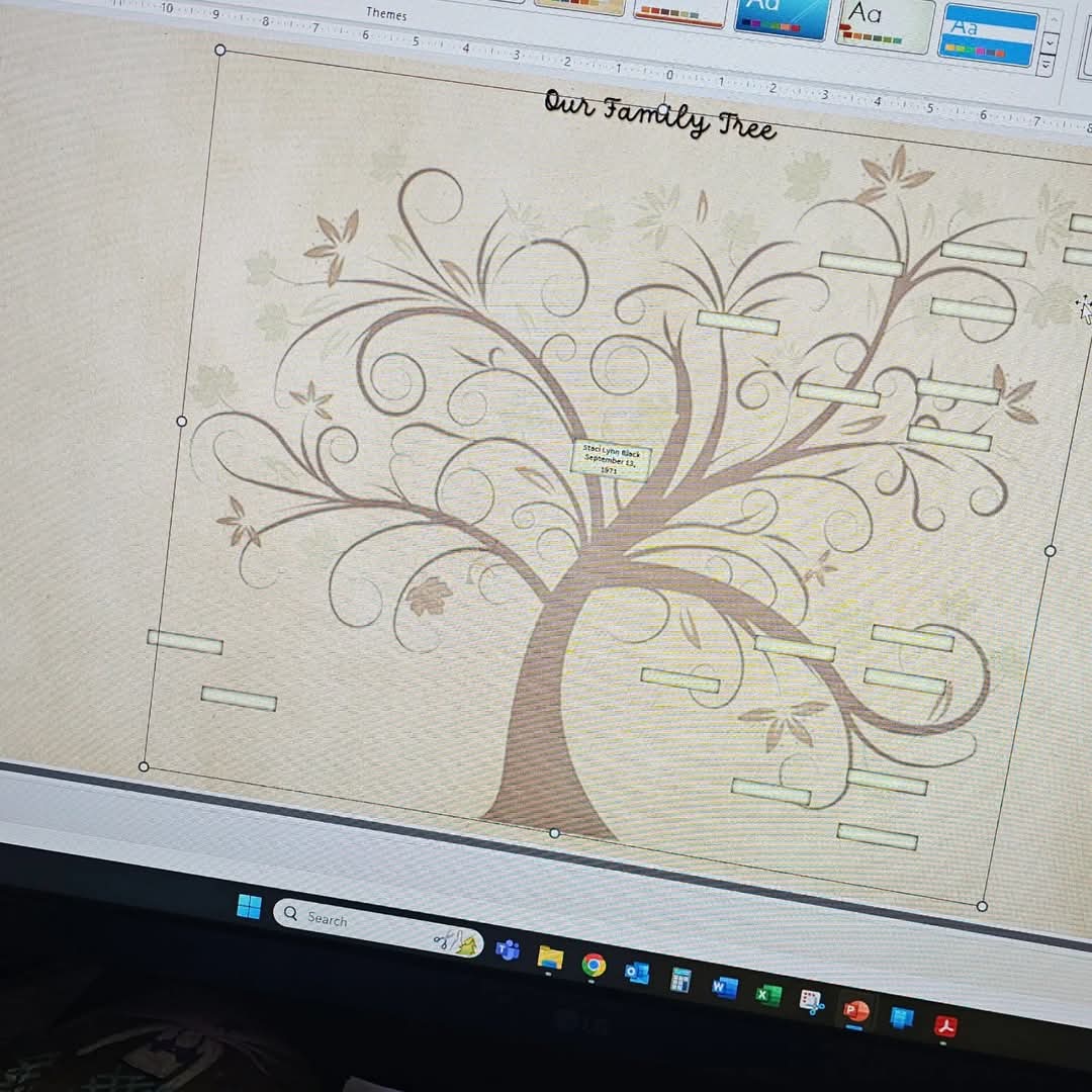 staciblack71's tweet photo. I am working on another tree template. 
Check out my Etsy shop.
https://t.co/NlpHkUTVNT

#familytrees #genealogy #smallbusinessowner #familyresearch https://t.co/l8appmIZ6j