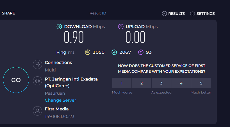 januraga's tweet photo. @FirstMediaCares tolong internet kami di Renon Denpasar, sejak kemarin buruk sekali, 11426794 https://t.co/JEJNrSvGwR