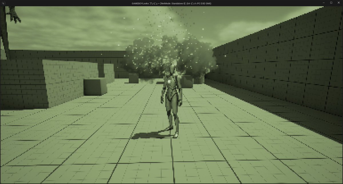 yuki2003_dev's tweet photo. UE AdventCalendar 2024 シリーズ3 10日目の記事を投稿しました！

「Unreal Engineで作るゲームボーイ風ポストプロセス」
https://t.co/LF5q42v2wS

サンプルプロジェクトもGitHubで公開しているのでぜひダウンロードして遊んでみてください！
https://t.co/PfZxipEZLK

#UE5 #UE5Study https://t.co/qd2Xf0Cujo