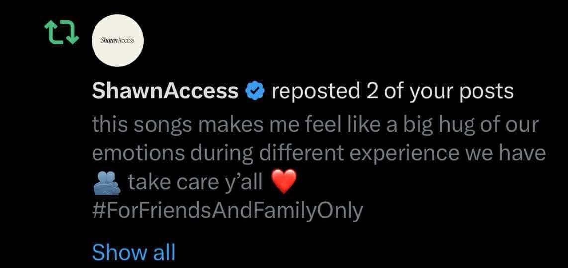 fvlllinmendes's tweet photo. OH MY GOD!!!
MY FIRST INTERACTION!!! I LOVE YOU THANK YOU SO MUCH FOR MAKING MY DREAMS COME TRUE❤️😭 SEE YA!!!🫂🫂🥹 @ShawnAccess @ShawnMendes
#ForFriendsAndFamilyOnly #Shawn #StreamShawn https://t.co/rgzwfTvcrx