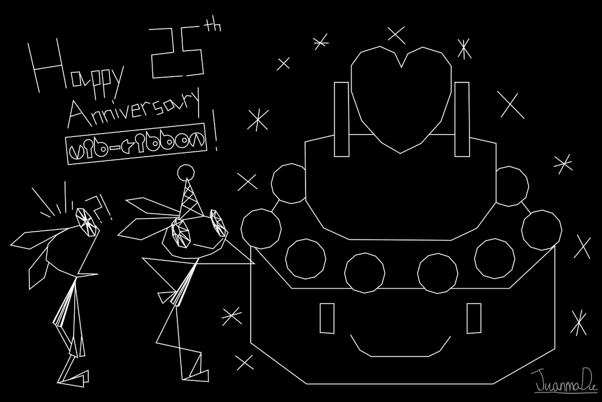 abandonarchived's tweet photo. can you believe that this obscure rabbit's game is 25 years old and still has a passionate fandom?? i would, lol

i won't forget when i first joined the fandom and that'll be something i won't seem to regret, ever.

Happy 25th Anniversary, Vib-Ribbon!
#Vibri #vibribbon https://t.co/coQS2sNV8y