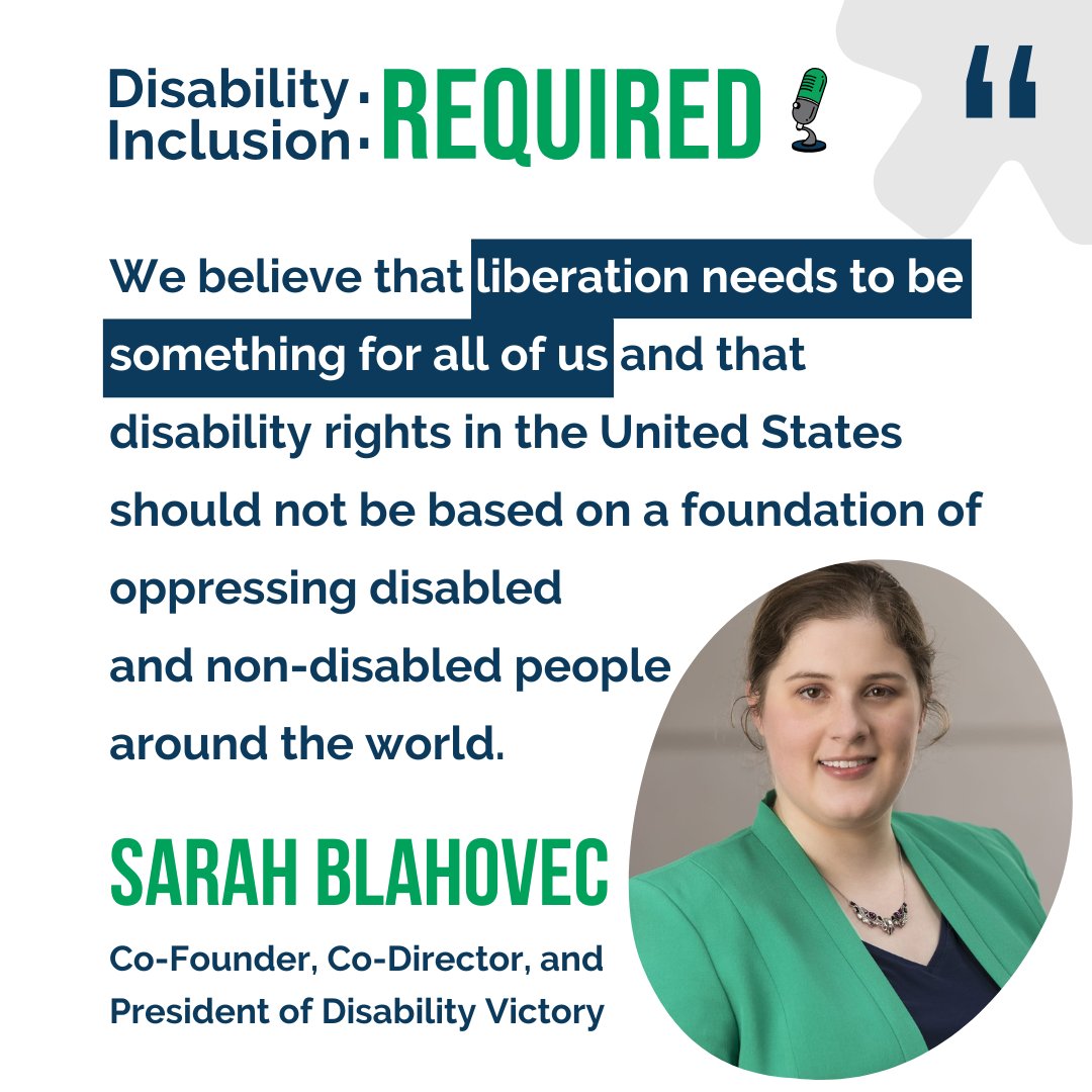 Disability & Philanthropy Forum (@disphilanthropy) on Twitter photo Sarah Blahovec of <a href="/DisabilityVctry/">Disability Victory</a> reminds us that advancing disability justice, rights, and inclusion requires an active commitment to collective liberation for oppressed people everywhere. Learn more in Episode 18 of Disability Inclusion: Required: bit.ly/DIR-Episode-18 Sarah Blahovec of <a href="/DisabilityVctry/">Disability Victory</a> reminds us that advancing disability justice, rights, and inclusion requires an active commitment to collective liberation for oppressed people everywhere. Learn more in Episode 18 of Disability Inclusion: Required: bit.ly/DIR-Episode-18