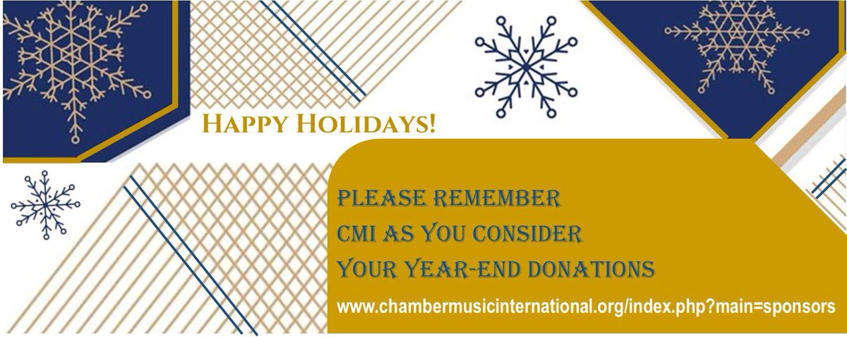 CMIDallas's tweet photo. As we approaches its 40th season, we are overjoyed and grateful for the enthusiastic support from our donors, grantors, &amp; patrons for the these past four decades.
Please include CMI in your year-end tax exempt donation. 
https://t.co/5dxUbBmGJT
P. O. Box 140092, Dallas TX 75214 https://t.co/kfDi4Gxcz9