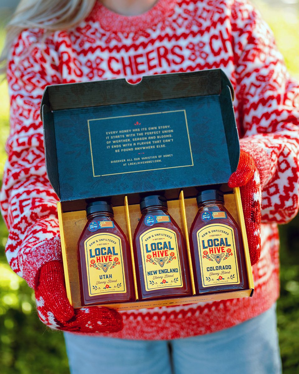 Can’t make it to a snowy destination? It’s ok; we brought a little local flavor to you Try honey blends from Utah, New England, and Colorado in our Winter Bliss Gift Box. Available at Amazon: amazon.com/Local-Hive-Unf…