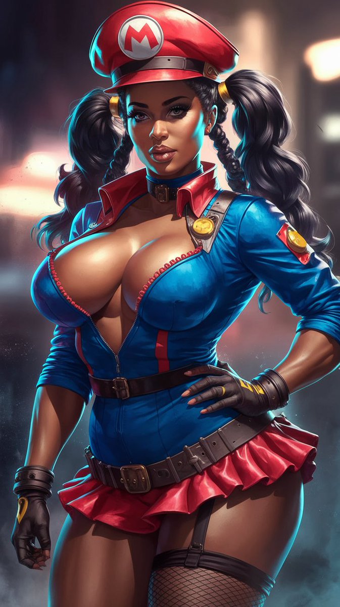 lukejohn1977's tweet photo. I tell you what it was. I saw what @starscream937 did for #MarioMondayAI by @bluebunny996. I was impressed. It got me thinking. If Super Mario ruled the world with Super Mariobelles. 🤔 Especially on a #MiniskirtMonday 🤔 #LukeJohn #LJAI #AIBeauty #LJBeauty #AIart #MarioWorldAI https://t.co/AkTOqdg41c