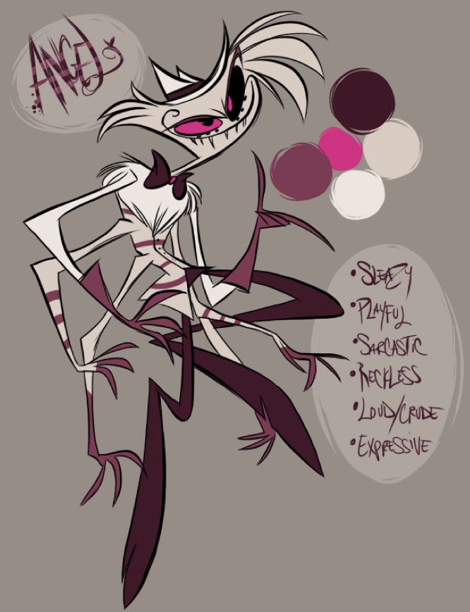 TheCartoonBase's tweet photo. Angel Dust from ‘HAZBIN HOTEL’ designs by creator Vivienne Medrano.

Concept design                       Current design https://t.co/3qlnzB999v