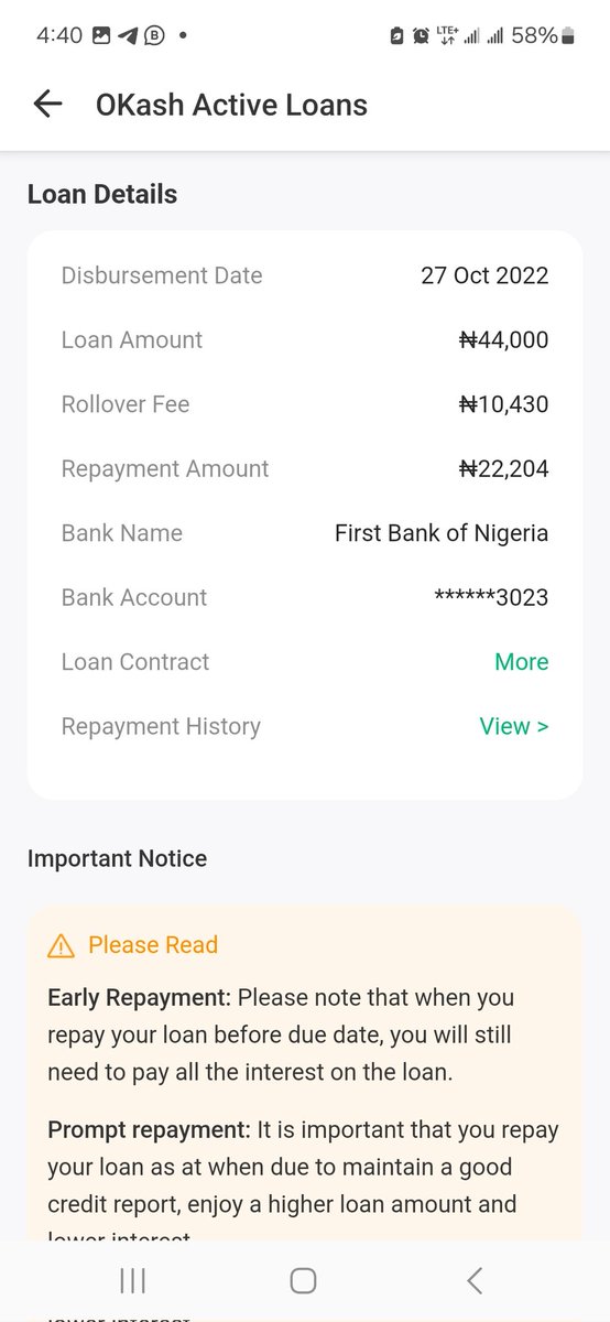 boljek's tweet photo. @OKash_Kenya i am calling out okash. Okash is threatening me with call and message on the loan I have paid in full.
I borrowed 44,000 on 27/10/2022. I complete 50,000 on 03/12/2022 the amount to return is 49,940. It's just 36 days overdue #CBN
#ibadan https://t.co/esdsFkYevN