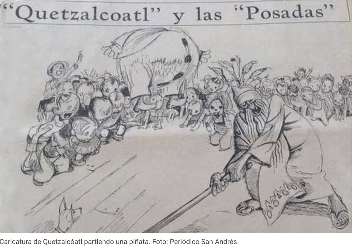 localmx_'s tweet photo. #NavidadLocal ¿Te imaginas una Navidad con Quetzalcóatl en lugar de Santa Claus? En 1930, tras el hartazgo del afrancesamiento de Porfirio Díaz, esto sucedió en la ciudad.  https://t.co/77VwjeKPqe https://t.co/iR1jZ4O1bW